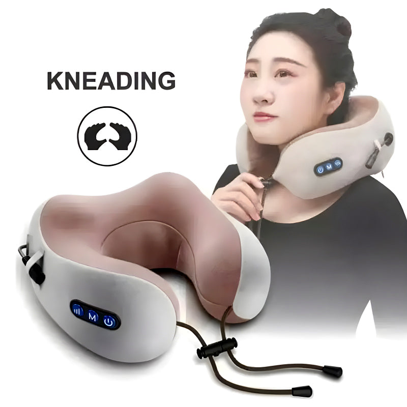 Compact And Versatile Electric U-Shaped Massage Pillow For Outdoor, Home, And Car Relaxation