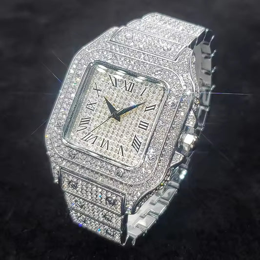 Premium Ice Moissanite Luxe Timepiece